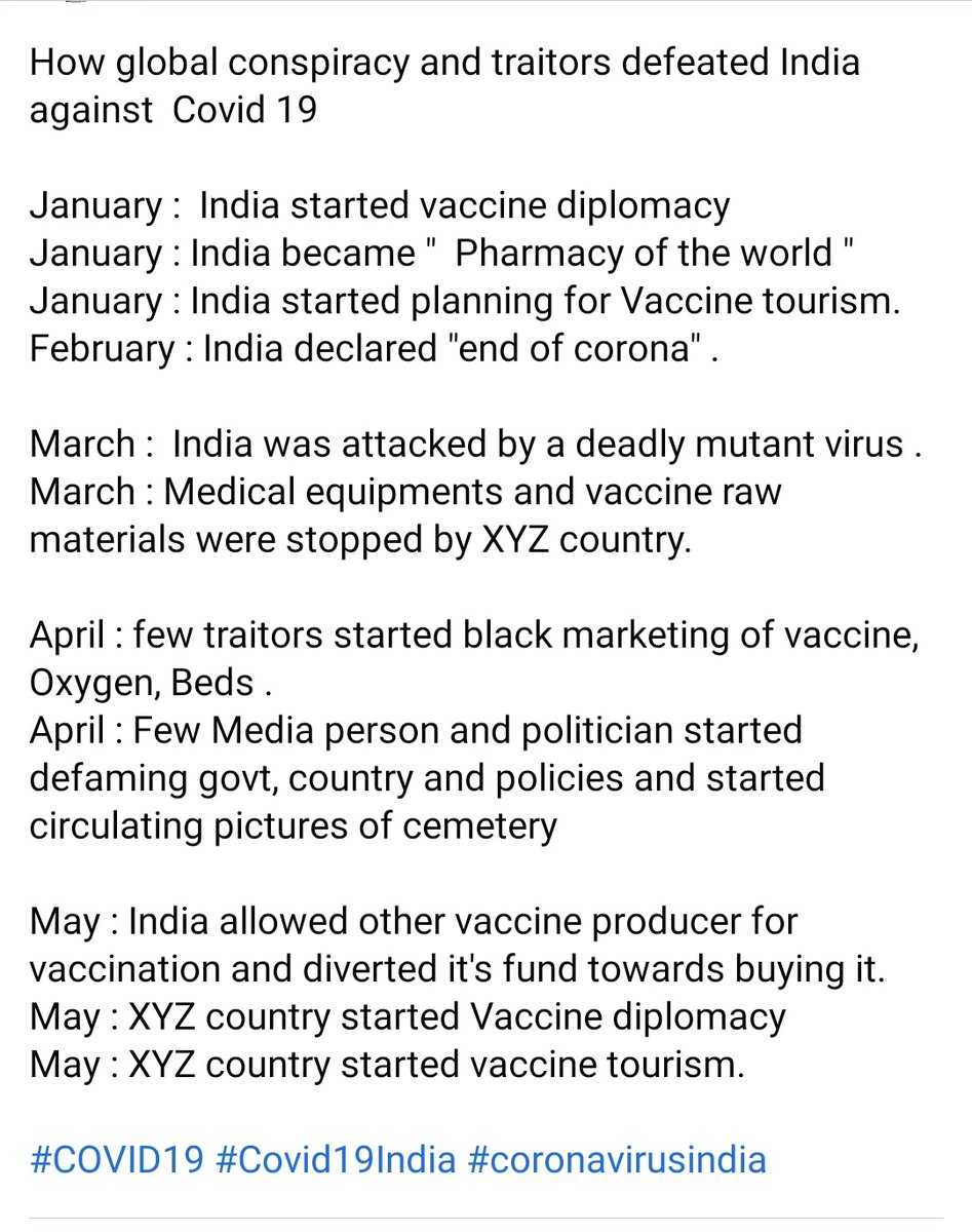 ibmvij's tweet photo. @PMOIndia @narendramodi @drharshvardhan @WHO #COVID19  #COVIDEmergency2021  #coronavirus https://t.co/HBvnlEafmp