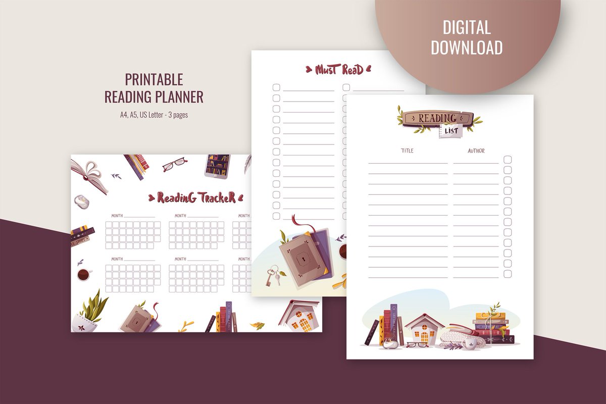 TYagudina's tweet photo. Рад поделиться последними новинками в моем магазине #etsy shop: Reading Planner, Reading List, Reading Tracker #printableplanner #readinglist #booksplanner #bulletjournal #readingplanner #etsyshop https://t.co/VML6hkqc74 https://t.co/lS4qYJwhKK