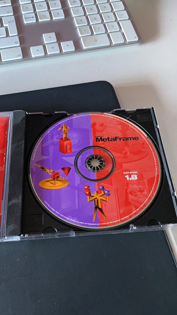 vhojan's tweet photo. Cleaning up the old mancave before it turns into the nursery. Just found a bit of nostalgia that shaped basically the first couple of years of my career. Probably going to find its predecessor here as well.. @citrix #MetaFrame https://t.co/JBez4YlO2v