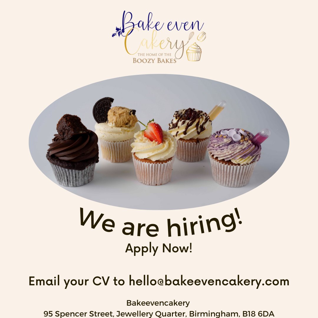 bakeevencakery's tweet photo. We are Hiring!
Do you have what it takes to join our wonderful team?
Apply today by emailing your CV and a cover letter to hello@bakeevencakery.com!
#bakeevencakery #hiring #job #opportunity #birmingham #westmidlands #jq #chef #chefdepartie #kitchen #instabaker #foodie https://t.co/4R6U896ar5