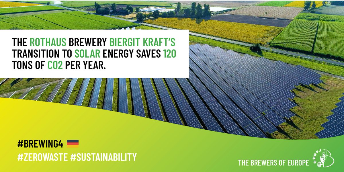 🇩🇪 The Rothaus Brewery <a href="/Biergitkraft/">Biergit Kraft</a>'s transition to solar energy saves 120 tons of #CO2 per year.

Read the full article. #Brewing4EU <a href="/EU_ENV/">EU Environment</a> <a href="/EP_Environment/">ENVI Committee Press</a>

brewing4.eu/sustainability…