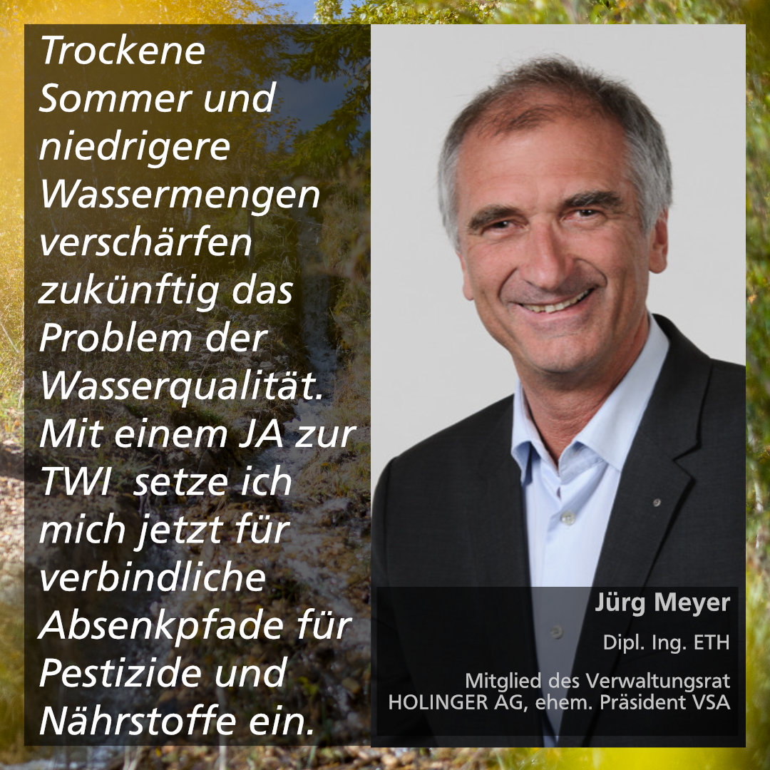 Es ist an der Zeit! Wir geben dem Wasser eine Stimme! Jürg Meyer setzt sich für verbindliche Absenkpfade ein! #TWIJa