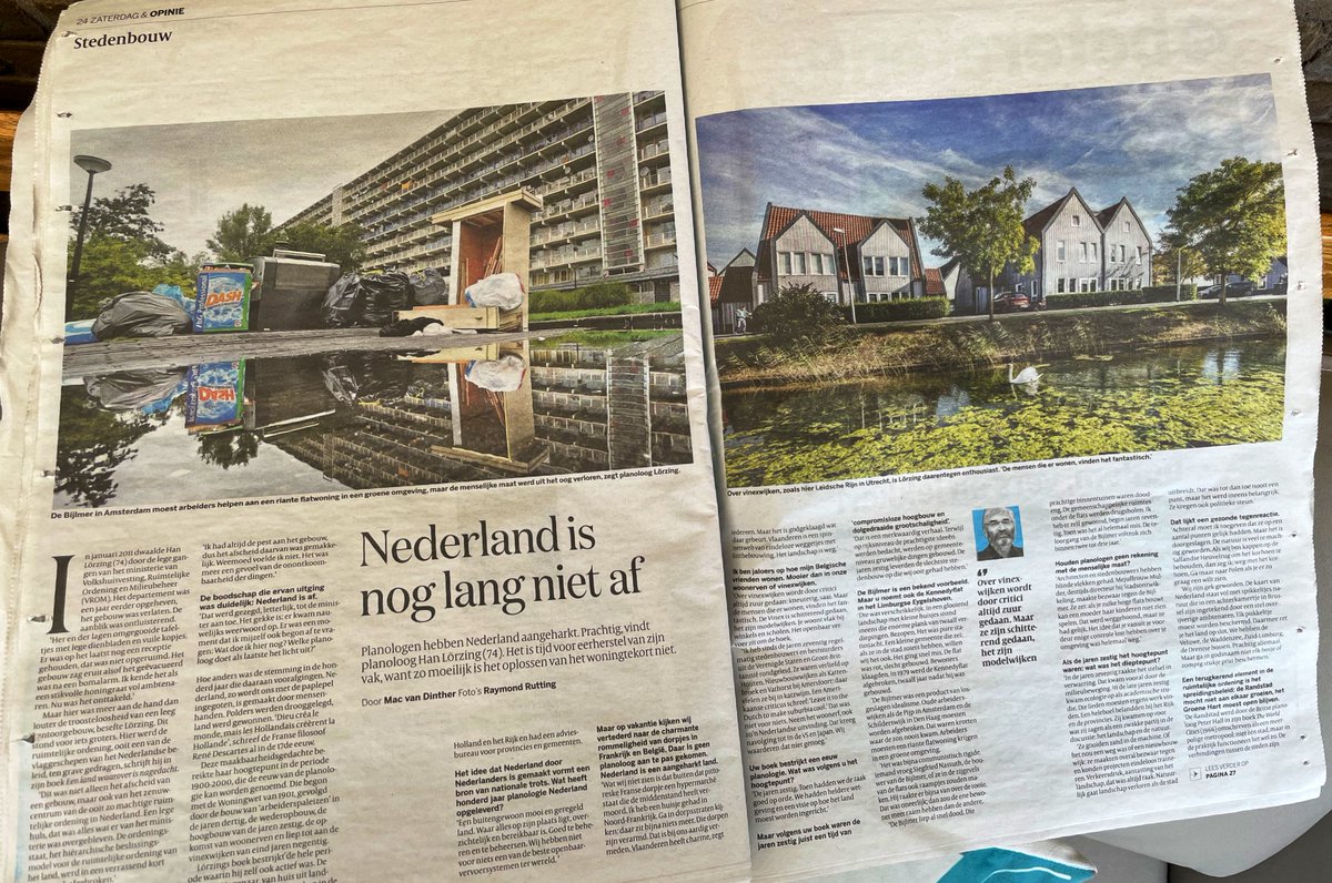 Mooi pleidooi van Han Lörzing voor de noodzakelijke herwaardering van ruimtelijke ordening &amp; planologie. Die niet alleen door gemeenten en provincies uitgevoerd kan worden. #ro #ruimtelijkeordening #planologie #ministerievanruimte #volkskrant