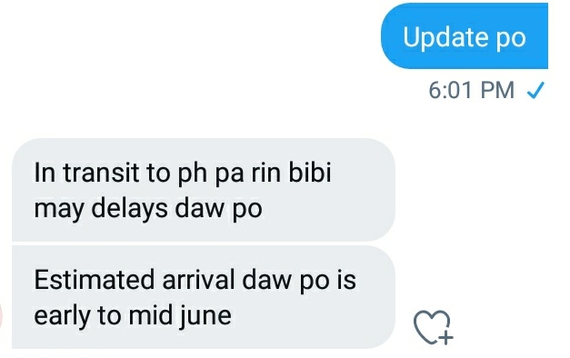ChimKshop's tweet photo. Update for WP Batch 2 , in transit to ph padin daw po and nagkaroon daw ng delays kaya ang estimated arrival is early to mid June😊
#Chims_updates https://t.co/juCEs0OHWq