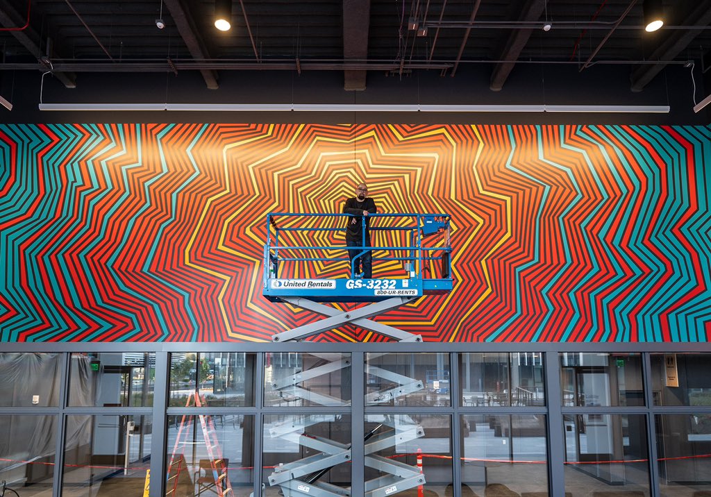 darelcarey's tweet photo. Just completed this massive mural in the Bay Area working with #facebookopenarts! Location tba. 

There’s nothing like the in-person experience. It will soon be accessible to the public. https://t.co/McQb8uLWa9