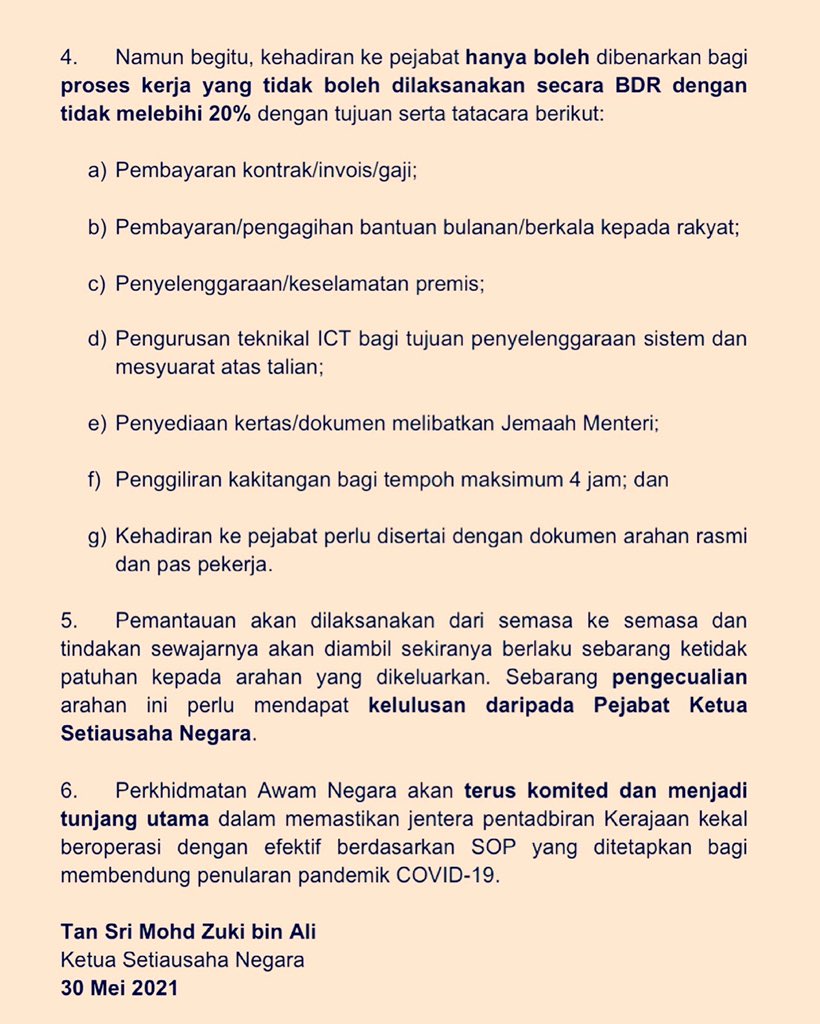 relamalaysia's tweet photo. PENGOPERASIAN PEJABAT KERAJAAN DALAM TEMPOH PKP Fasa 1 : 1 sehingga 14 Jun 2021
@KDNPUTRAJAYA @dhzhamzah @IsmailSaid087 @wandahlan @yahyakgc @SazaliZin https://t.co/OKYuB9PTtj