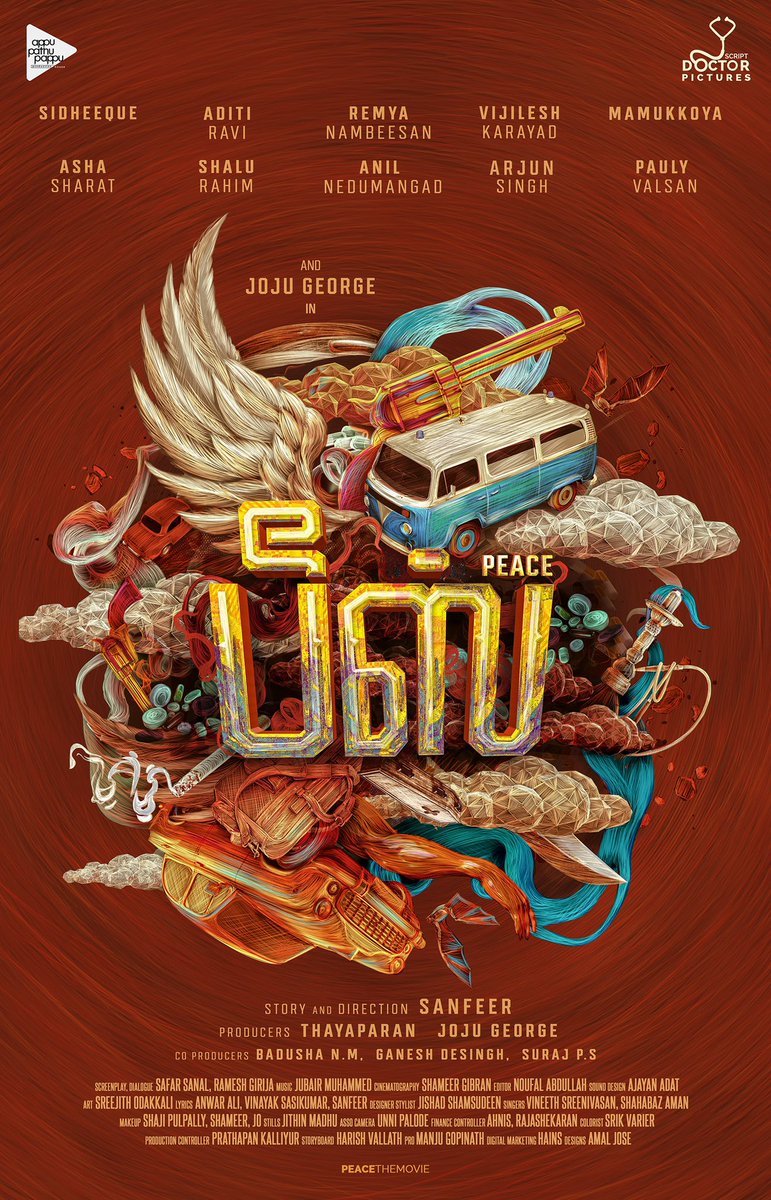 VijaySethuOffl's tweet image. Happy to share #PEACE first look poster. Congrats @ActorJojuGeorge &amp;amp; team.
#peacethemovie
@C_I_N_E_M_A_A @sanfeerk @AditiRavi_ @nambessan_ramya @JubairMuhammed5 @Peacethemovie