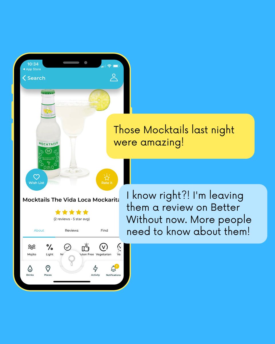 Love Mocktails? Review us on the Better Without App! We love the @betterwithoutapp and are loving partnering with them. Have you downloaded it yet?