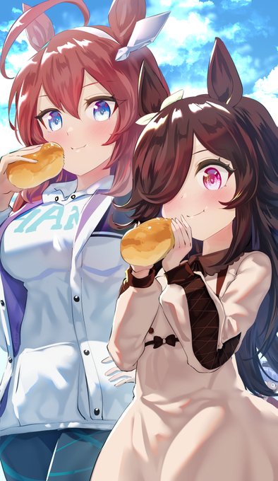 #今月描いた絵を晒そう 
🍞🍨🍩 