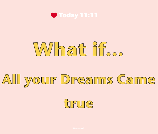 EthosQuotes's tweet photo. "What if all your Dreams Came True"
#Thoughts #Dreams #EthosQuotes https://t.co/pARLbZLa6x