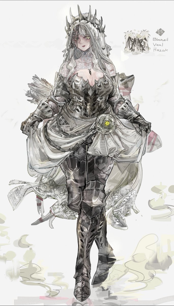 「Blackveil Vaal Hazak Armor MonsterHunt」Naka_da_Slackaのイラスト