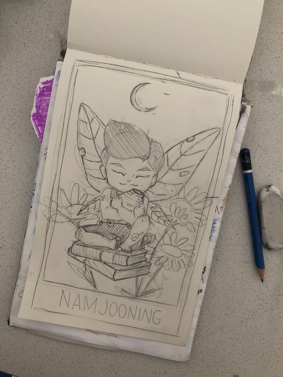 ChantalSonia1's tweet photo. The artbook “seven phases”  by James Jean inspired me. @BTS_twt @HYBEOFFICIALtwt                                #Namjoon #joon #namjooning #RM #RMfanart #namjoonfanart #art #fanart #bts #btsfanart #hybe #jamesjean #csbart #italianarmy #BTSARMY https://t.co/B9b47KjFog
