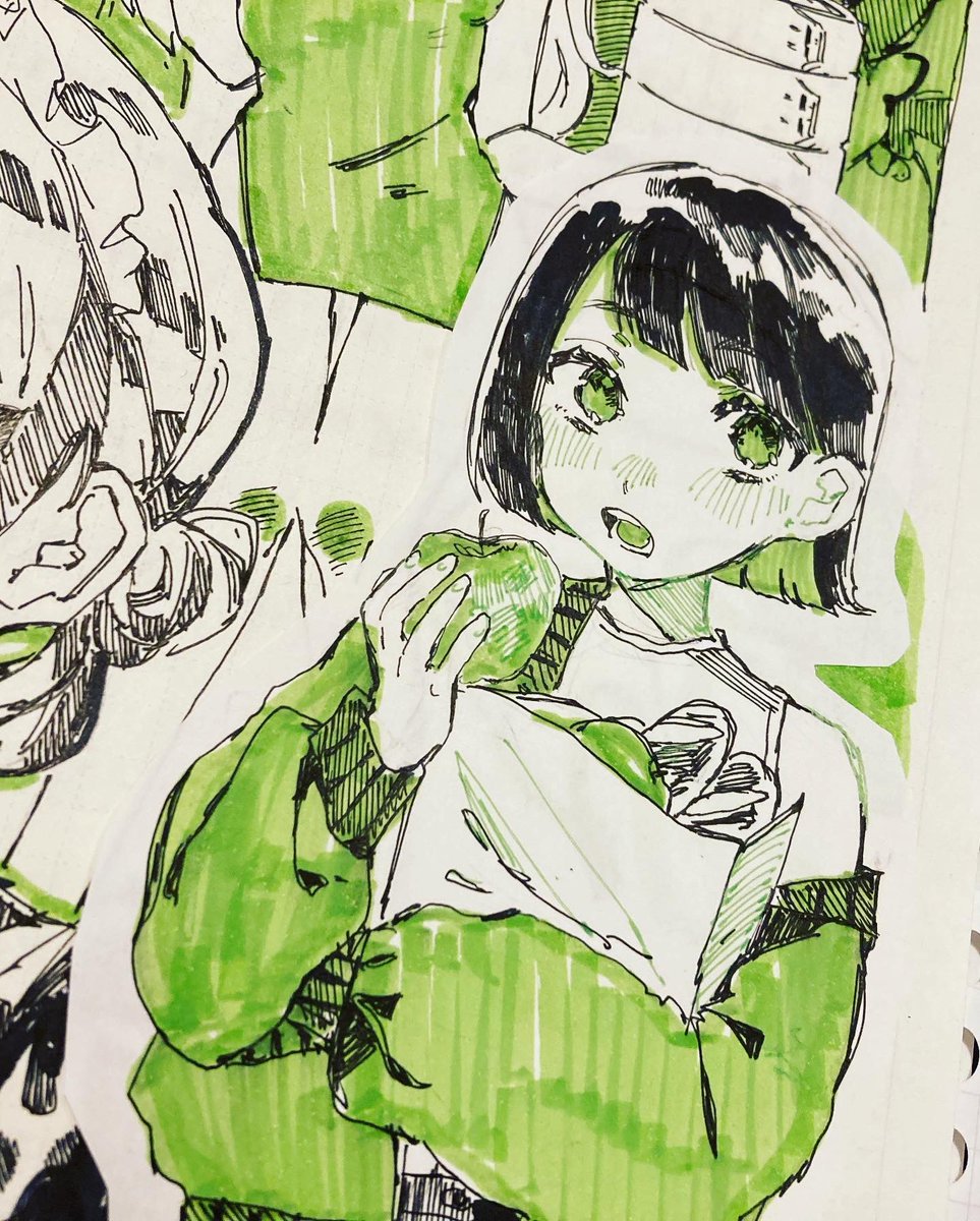 今日は緑色! 