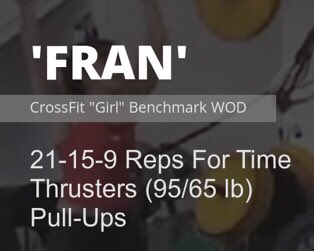 Perry_Hartman's tweet photo. Friday’s WOD at @PowerGloryFit in 3:49.  That’s a PR.   #fran #letsgo https://t.co/vLI9T97gYu