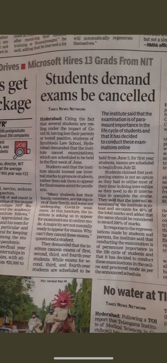 Abhijeet123495's tweet photo. @symbiosistweets @ugc_india Please please please show some concern for the deteriorating mental health of your students. Students and parents are already under huge pressure due to the 2nd wave of covid, please don’t add to their pressure and stress. https://t.co/rpyX5GX2sR