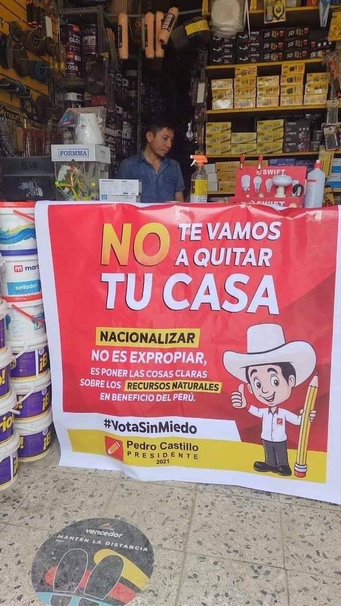 nelsonbocaranda's tweet photo. Así está Perú con el “camarada” Pedro Castillo. ¿Los mismos vientos de Allende y Chávez?  Mientras más se enredan. El mismo proceso: “no lo haremos, lo hacen,nacionalizan, quiebran,cierran y luego los venden a precio de gallina flaca a sus camaradas. No aprendemos. https://t.co/HCCA74H7UA