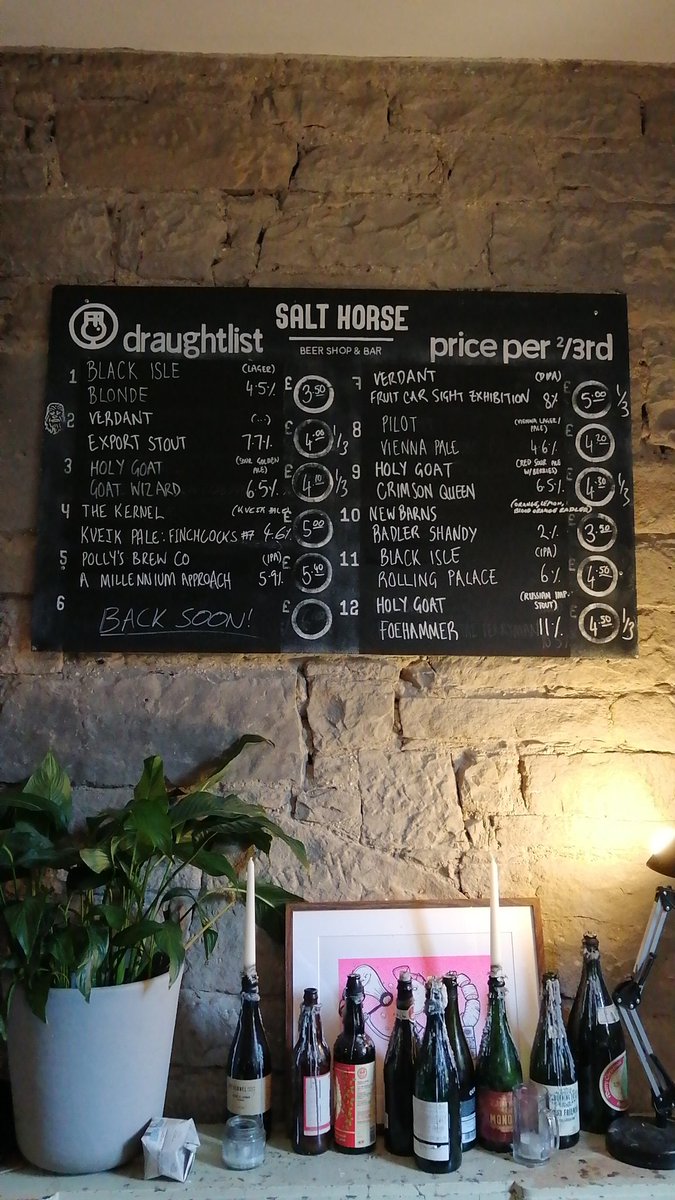 Sunday's draught list:

Featuring 3 fresh kegs from the legends <a href="/holygoatbrewing/">Holy Goat Brewing</a>