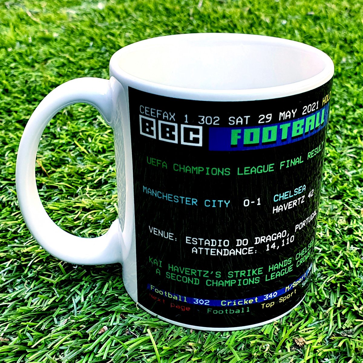 England World Cup Personalised Cricket Fan Retro Ceefax Mug Gift 
