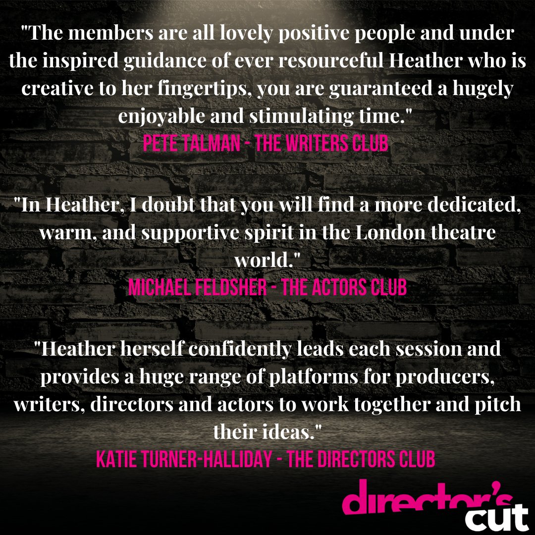 DirectorsCutTC's tweet photo. Our workshops are run by our founder, Artistic Director &amp; Producer @1HeatherWard who has inspired and guided over a 1000 artists. She's opened so many doors, and could open one for you too! Check out what our members say about her workshops! Club info here:https://t.co/vWDRAbTm5r https://t.co/zDrs06IUTV