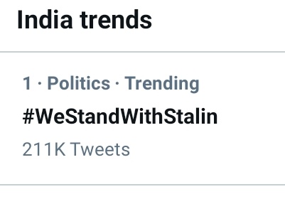 mirror72628631's tweet photo. Only One! 
Super One!
#WeStandWithStalin https://t.co/M4xw1Iigf3