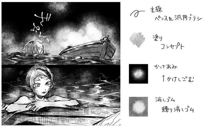 マロでなんのペン使ってるかなどたまに聞いていただけるのでわかりやすく画像にしました ウェブにあげる絵は大体これです 