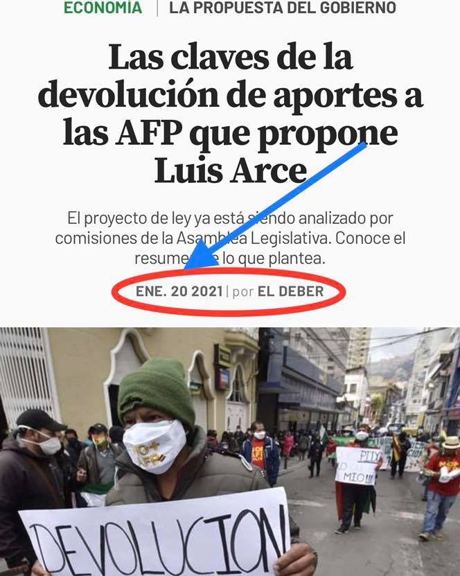 AgustinZambrana's tweet photo. Otra promesa incumplida! 🤥 

En campaña el Presidente Arce señaló que devolvería los aportes de las AFPs a la gente.

Otros países lo hicieron. El nuestro va #204Pajareando y se acerca el 7mo mes de gobierno.

#DevuelvanLosAportes https://t.co/OrlgSjJfLi