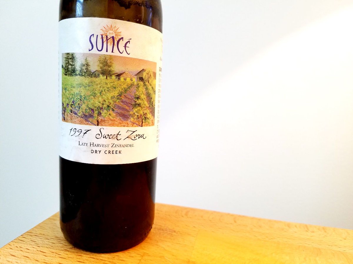 winecasualHQ's tweet photo. Sunce Winery Sweet Zora Late Harvest Zinfandel 1997 – Elicits a Smile. 94 Points. https://t.co/4RAWtmjT17 @SunceWinery #zinfandel #redzinfandel #redzin https://t.co/Nx9e1kzK6s