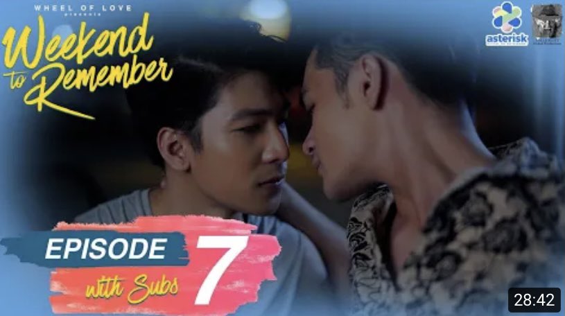 PinoyBLSeries's tweet photo. Weekend to Remember (2021) | Episode 7: Hello, Love, Good Bai! @asterisk_ph
#WeekendtoRememberEp7
https://t.co/N806goi1ue https://t.co/QqkHIHSclF
