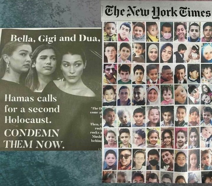 Islam_Tweeter's tweet photo. Two complete opposite sides from the @nytimes 
Disappointing they went from being empathetic to being all about the money.. 
#Palestine 
#IsraelPalestineconflict 
#IsraelTerrorists https://t.co/O2AiFSUKtX