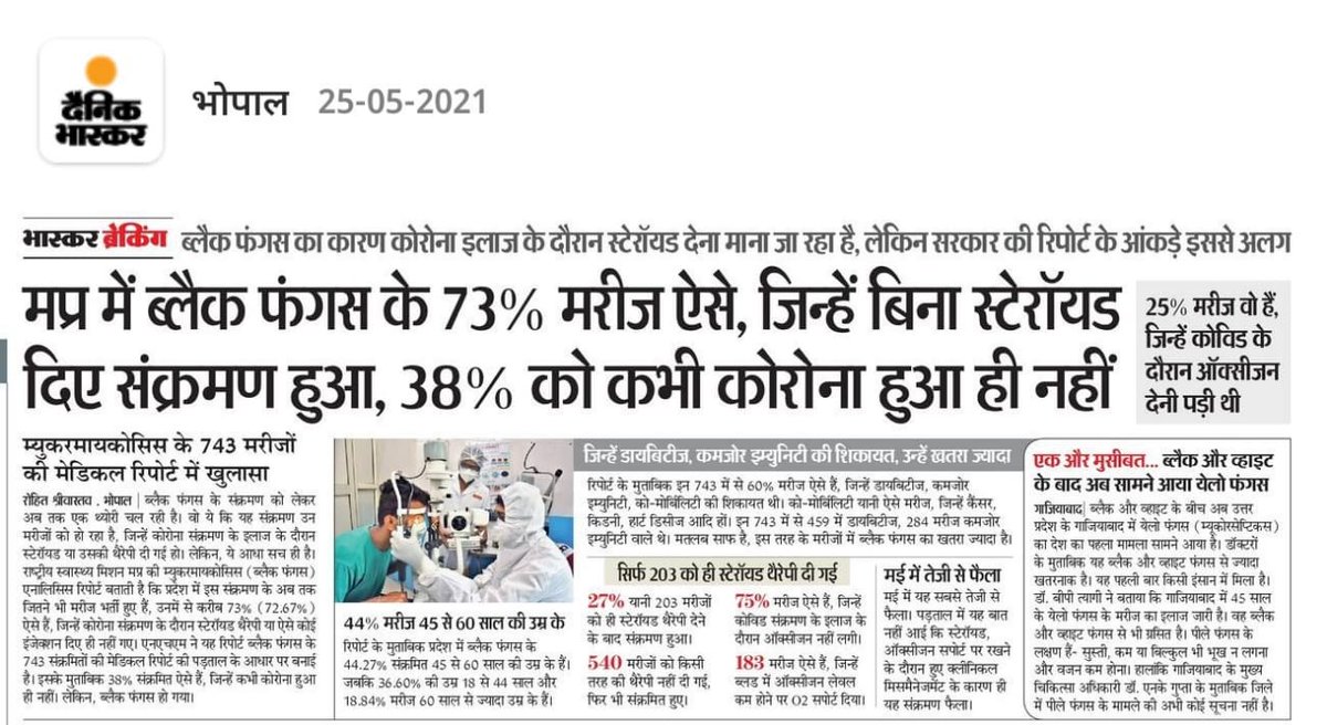 parmarneetu2000's tweet photo. बिना कोरोना के फंगस होना एक नई बीमारी को बुलावा दे रहा है, प्रदेश की सरकार को सतर्क होकर जल्द से जल्द स्वास्थ्य 
व्यवस्थाओं में सुधार करना होगा।

#Fight_Against_Fungus
#WeWantHealthRight

@ChouhanShivraj
@DrPRChoudhary
@healthminmp
@drharshvardhan
@ICMRDELHI
@IMAIndiaO https://t.co/I9QpX7VKKn