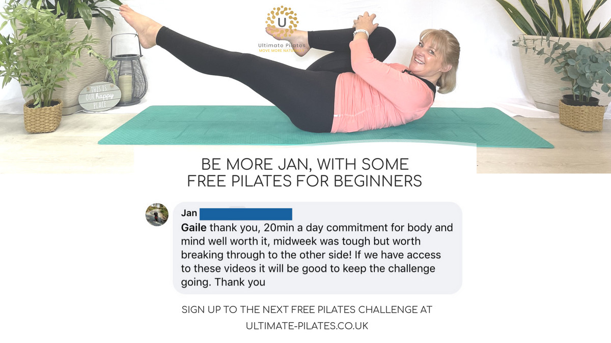 GaileDean's tweet photo. Grab a mat or a towel, get on the floor and become more flexible in 15 minutes a day for 5 days with a FREE #Pilates on-demand video course guided by Gaile Dean - ideal for beginners. Sign up at https://t.co/gq6SZo6JTR - STARTS ON MONDAY! #onlinefitness #pilatesforbeginners https://t.co/iDBYp5LcgQ