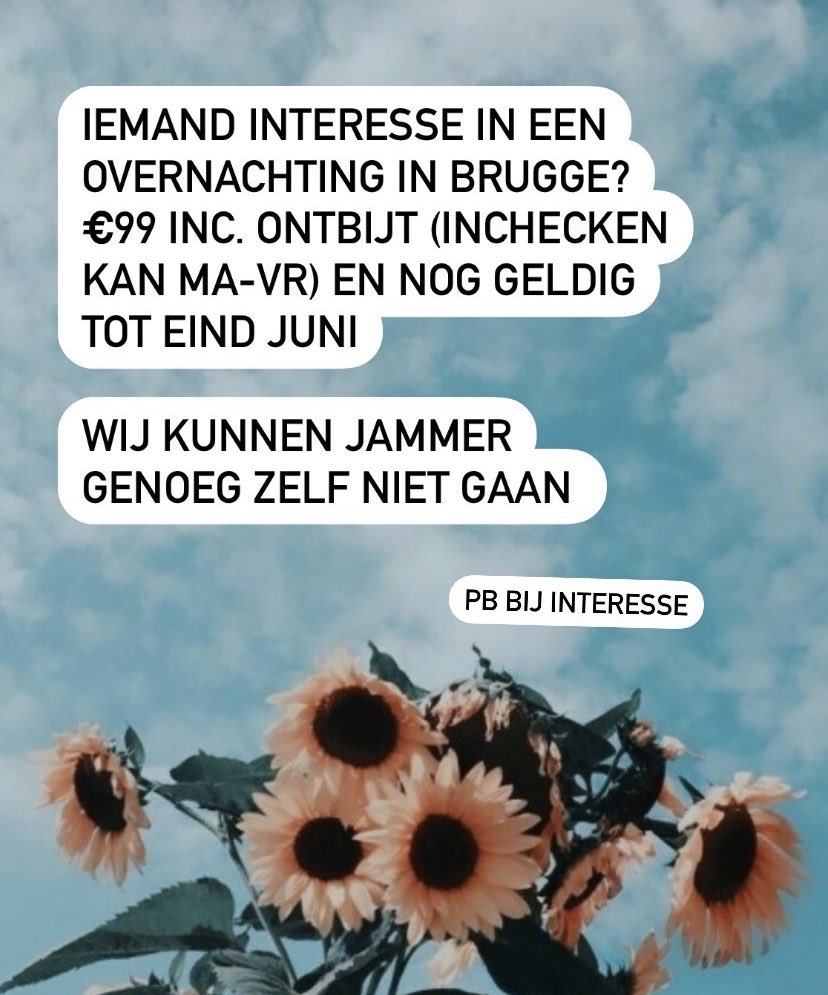 Prijs is voor 2 personen! RT = goeie examens x