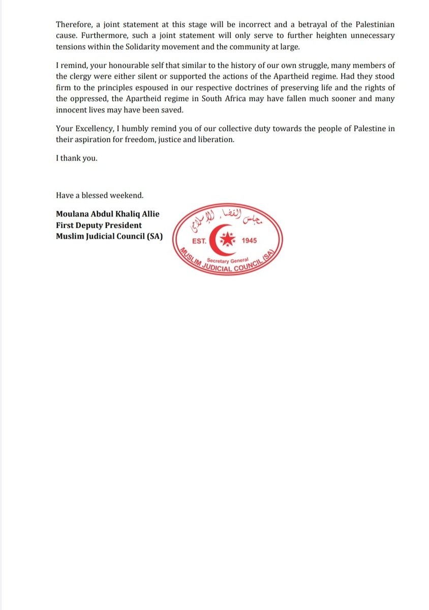 Muslim Judicial Council tweet media