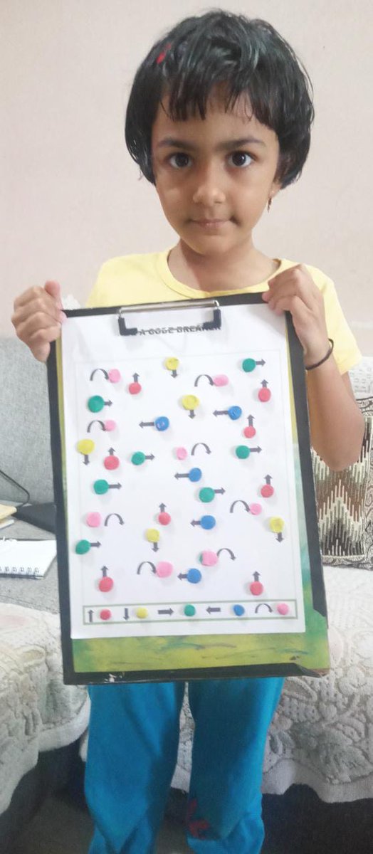 Olympia_School's tweet image. Little munchkins enjoyed Screen Free coding activities. They enjoyed and made various games based on colour coding,  alphabet coding, number coding, directions , learnt to write correct algorithm too.. 

#Screenfreecoding #Olympianationalschoolpune
