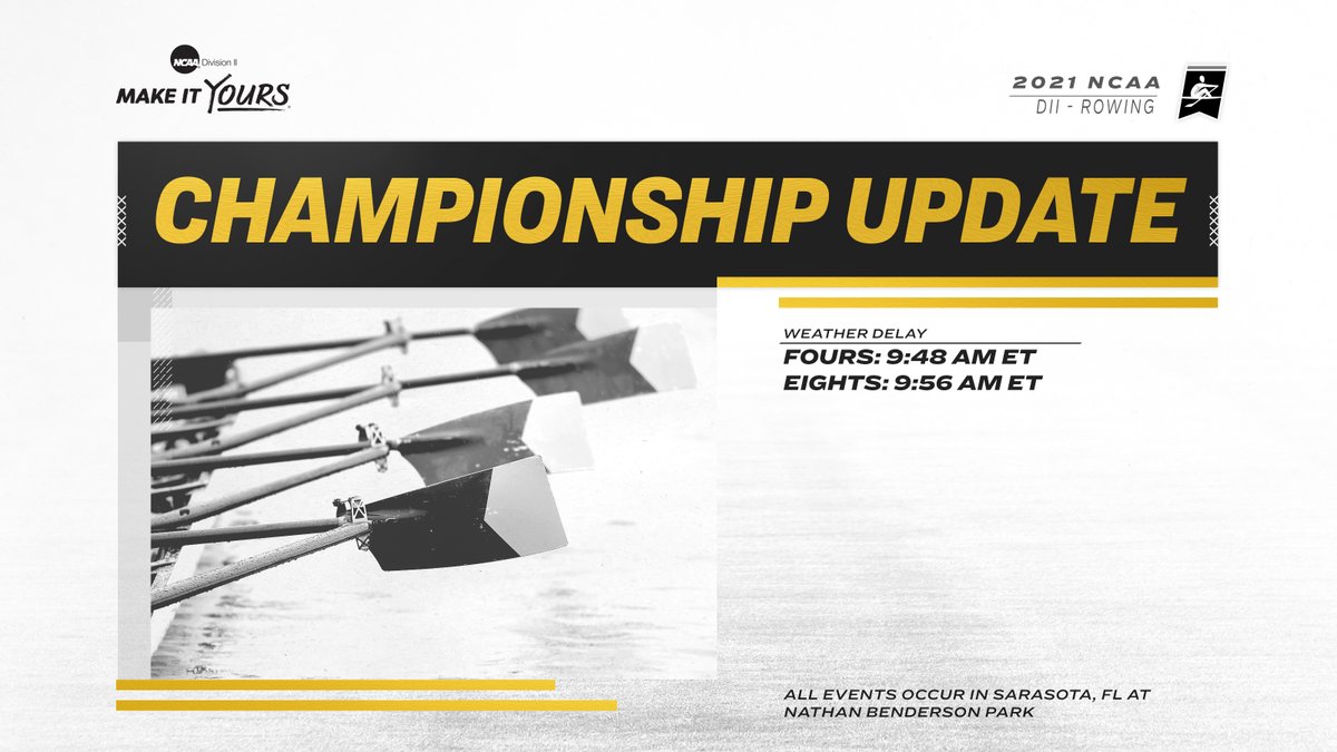🌧️Weather forced a slight adjustment to the #D2ROW Championship schedule. #MakeItYours