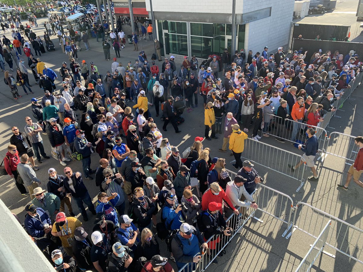 Fans are crowded outside of gasoline Alley. They are trying to catch a glimpse of their favorite driver or favorite race team. <a href="/WTHRcom/">WTHR.com</a>