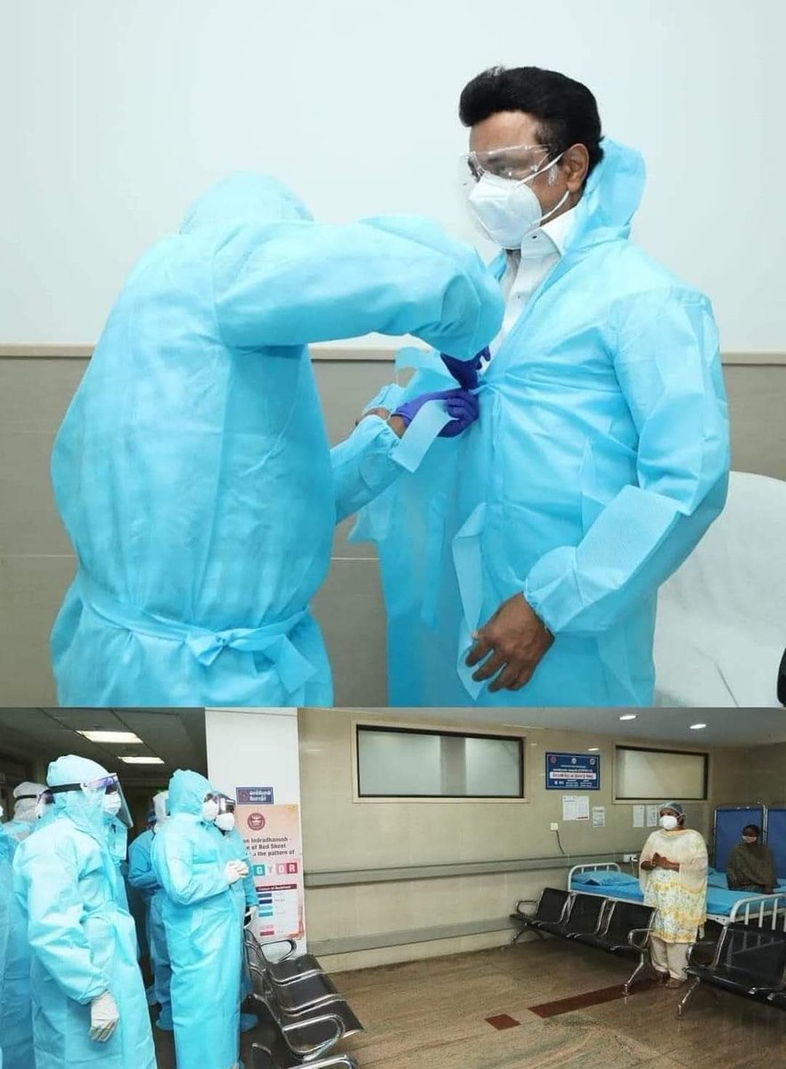 DThiravidamani's tweet photo. First ever CM in Indian union Government to wear PPE kit 😍😍😍🔥 Respect @mkstalin ❤️

#WeStandWithStalin https://t.co/UL7NoZZkt6