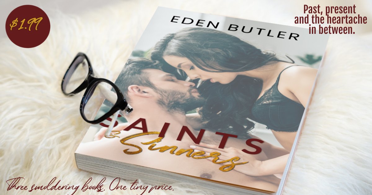 fling_a's tweet photo. SALES BLITZ: SAINTS AND SINNERS by Eden Butler
The Saints and Sinners bundle is on sale! Grab your copy before it returns to the regular price.
Genre: Contemporary Romance
#SaintsandSinners #EdenButler #BookRelease #RomanceReads
AVAILABLE NOW!
Free in Kindle Unlimited https://t.co/cs1mq7Zna9