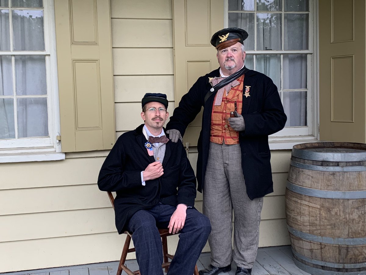 MBursig's tweet photo. Yesterday I assisted Old Bethpage Village in their recreation of a 1870s Decoration Day (Memorial Day) Ceremony. We were undaunted by the rain. Remember the fallen. ๐บ๐ธ๐#Memorialday #decorationday #GAR #OBVR #LongIsland #oldbethpagevillage https://t.co/UbWNtF5YWa