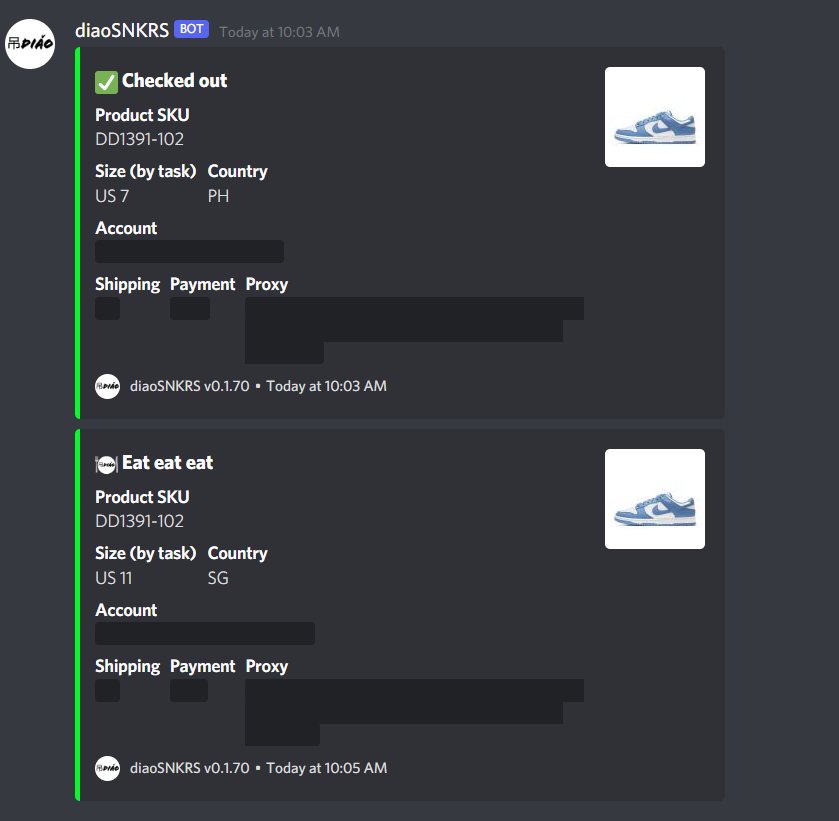BaljeetB0T's tweet image. BOT: @diaoSNKRS

PROXY: @BtwProxy

GROUP: @Sneakify_PH