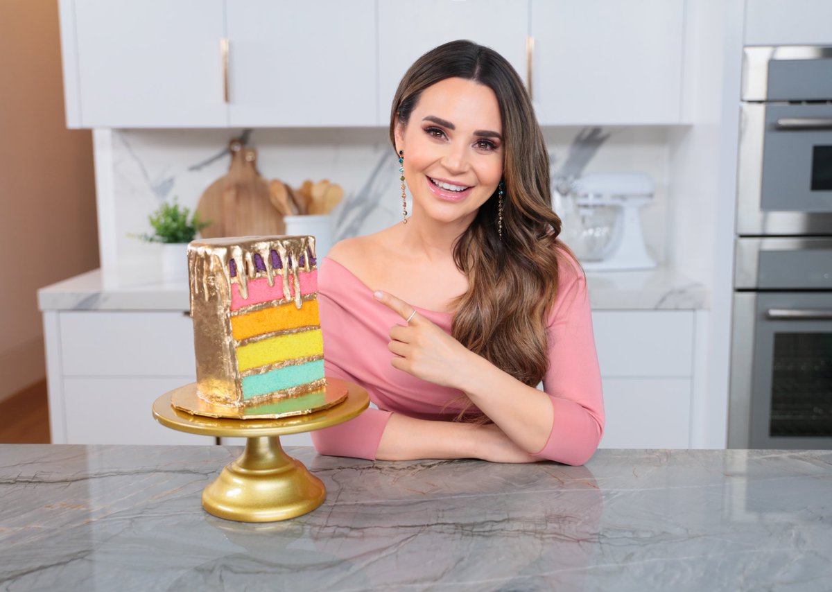 First time making a Gold Drip Cake!