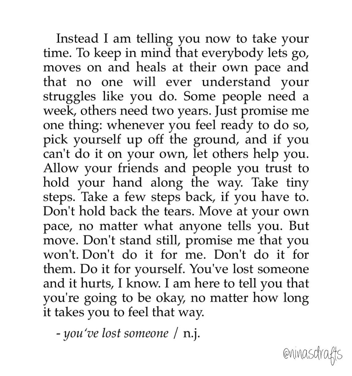 ninajrab's tweet photo. You have lost someone. https://t.co/Rjch4nalcW