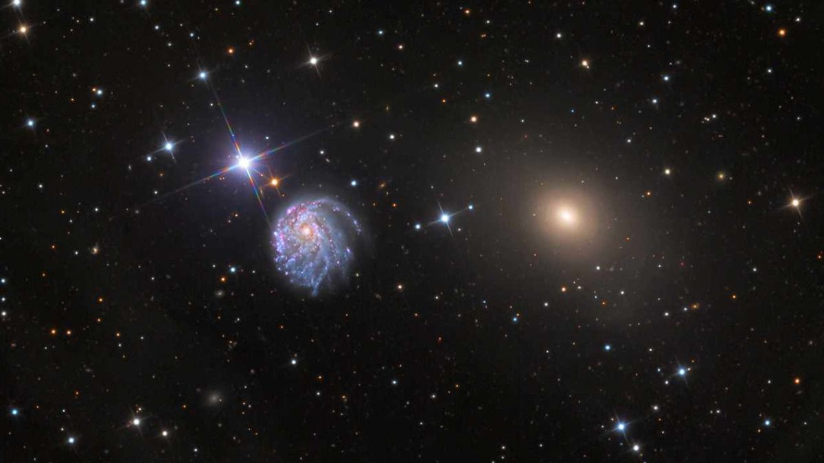 Hubble telescope spies lopsided spiral galaxy deformed by gravity trib.al/fWknJQ1