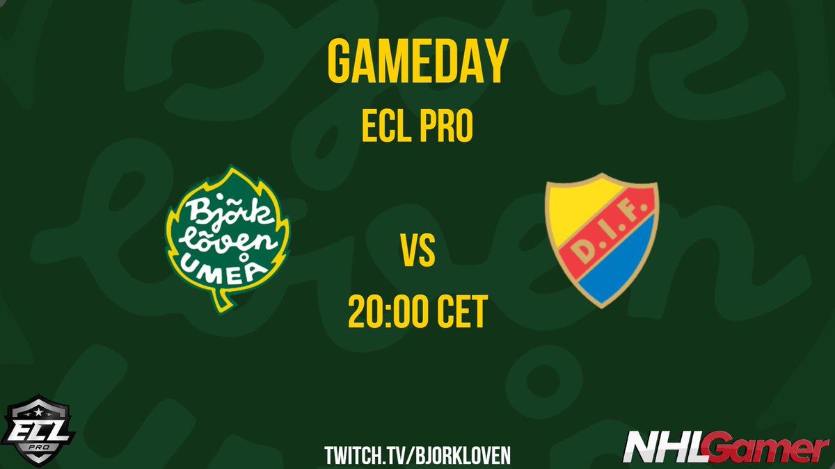 BjorklovenNHL's tweet image. Today we face good old @difhockeyesport in two games in ECL PRO. The games can, as always, be viewed at twitch.tv/Bjorkloven

🆚 Djurgården
🕗 20:00 &amp;amp; 20:30 CET
📺 

@Bjorkloven  @NHLGamerCOM  #ecl12