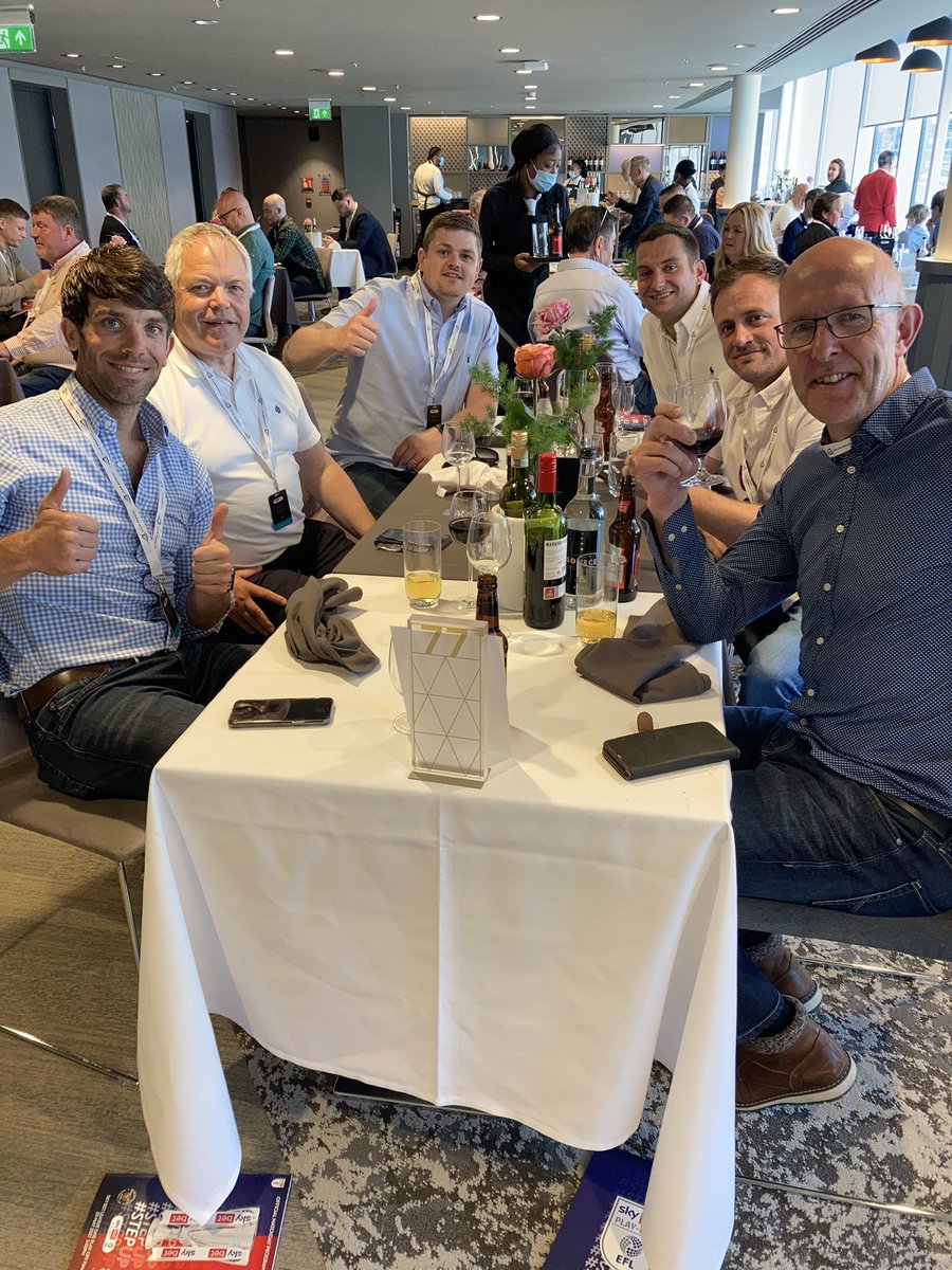 BusinessBfc's tweet photo. 🍴Our sponsors, partners and hospitality clients enjoying the @ClubWembley experience pre match!
#BackingBlackpool #UTMP #Wembley #Playoffs https://t.co/EsdM0piuMF