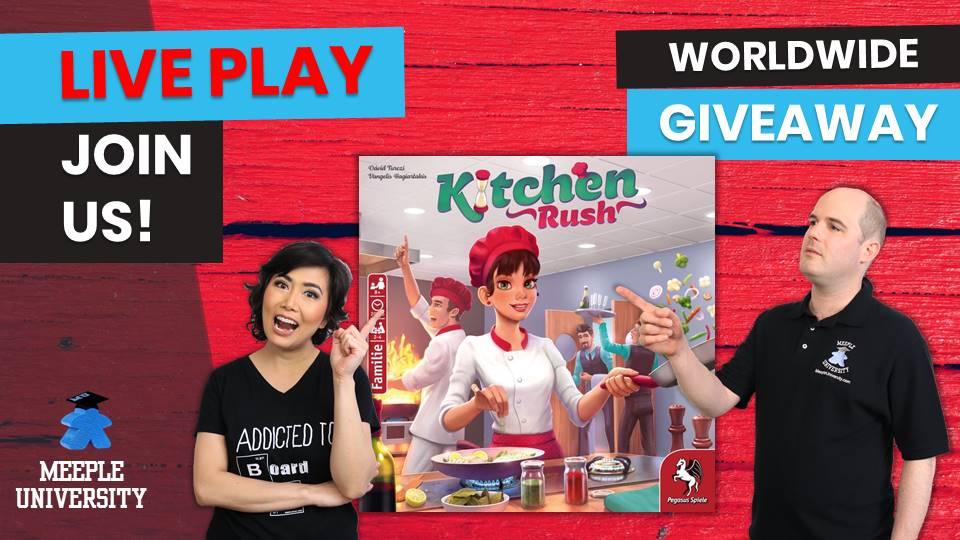 MeepleU's tweet image. Next weekend! If you enjoy #Overcooked video game, you might like this one #KitchenRush the 2019 revised edition😍. Live play w/ worldwide giveaway
Set reminder here- youtu.be/nT_rvRebZPw 
@pegasusspiele