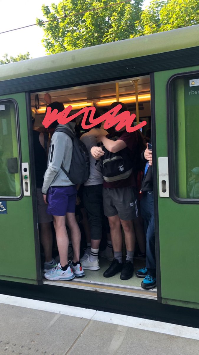 MaiaDunphy's tweet photo. Hey @IrishRail , I thought trains were running strictly at 50% capacity?? You couldn’t fit a single additional person on this train. https://t.co/1AjQAUjYIu