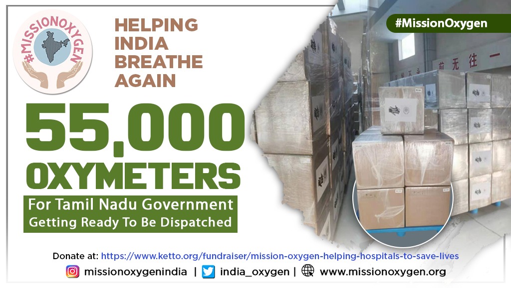 55000 Oxymeters getting ready to be dispatched for Tamil Nadu Government. 
Helping India Breathe Again

#missionoxygen #tamilnadugovernment 

<a href="/india_oxygen/">Mission Oxygen India</a> 
<a href="/democracypeopl1/">democracy people foundation</a>