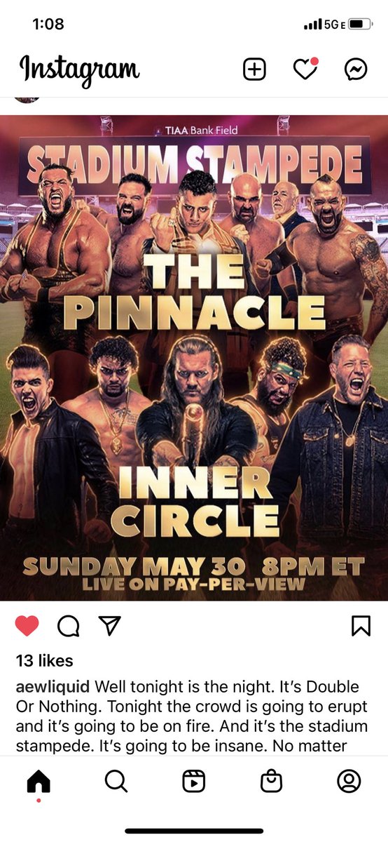 IAmJericho's tweet image. There is nothing left to say... TONIGHT ONLY ON PPV! #StadiumStampede #DoubleOrNothing @AEW