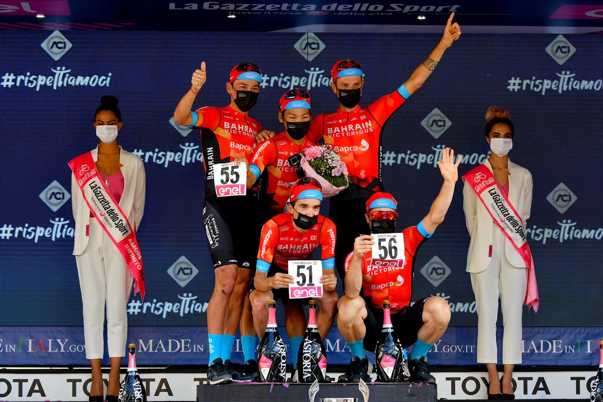 BHRVictorious's tweet photo. Our boys received the @giroditalia ‘fair play’ prize as the team with the least penalties. 🤝

We're proud of them!

#RideAsOne #Giro

📸 @bettiniphoto https://t.co/CUwoirOi9u